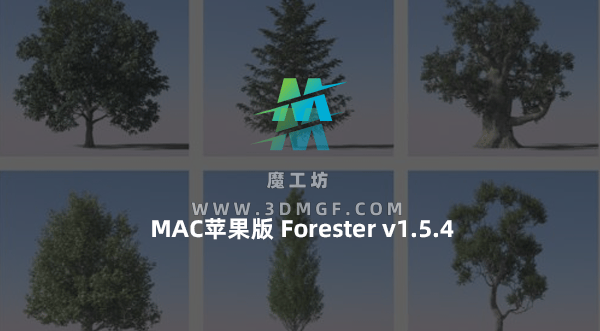 Mac苹果版-花草树木森林植物生成器C4D插件 Forester v1.5.4+Expansion Pack V1+2预设包