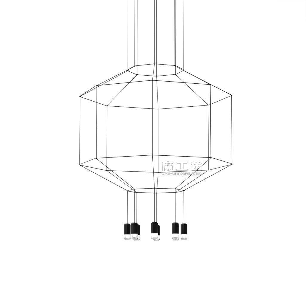 Wiref矮型 300 3D 灯 | Vibia