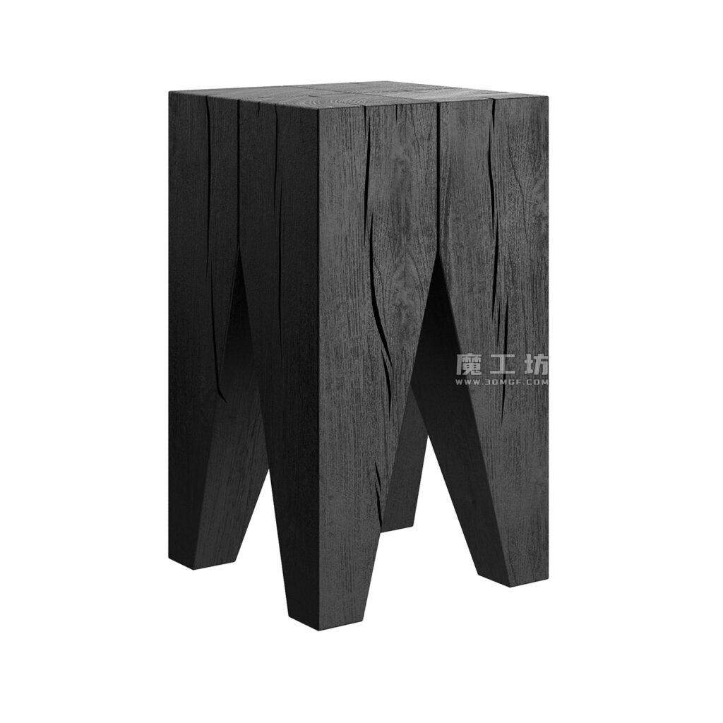 e15 Backenzahn Black Oak 边几