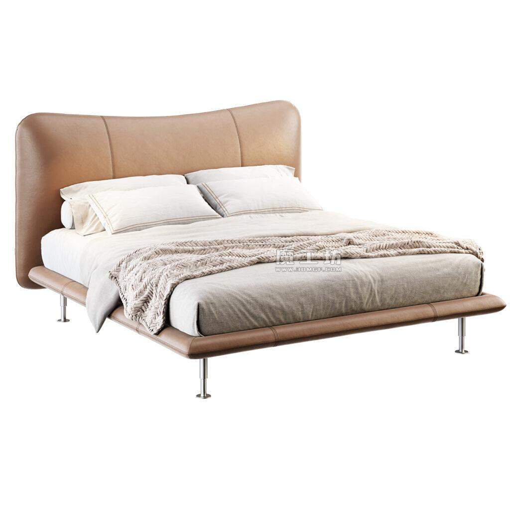Flou Baia Leather Double 床