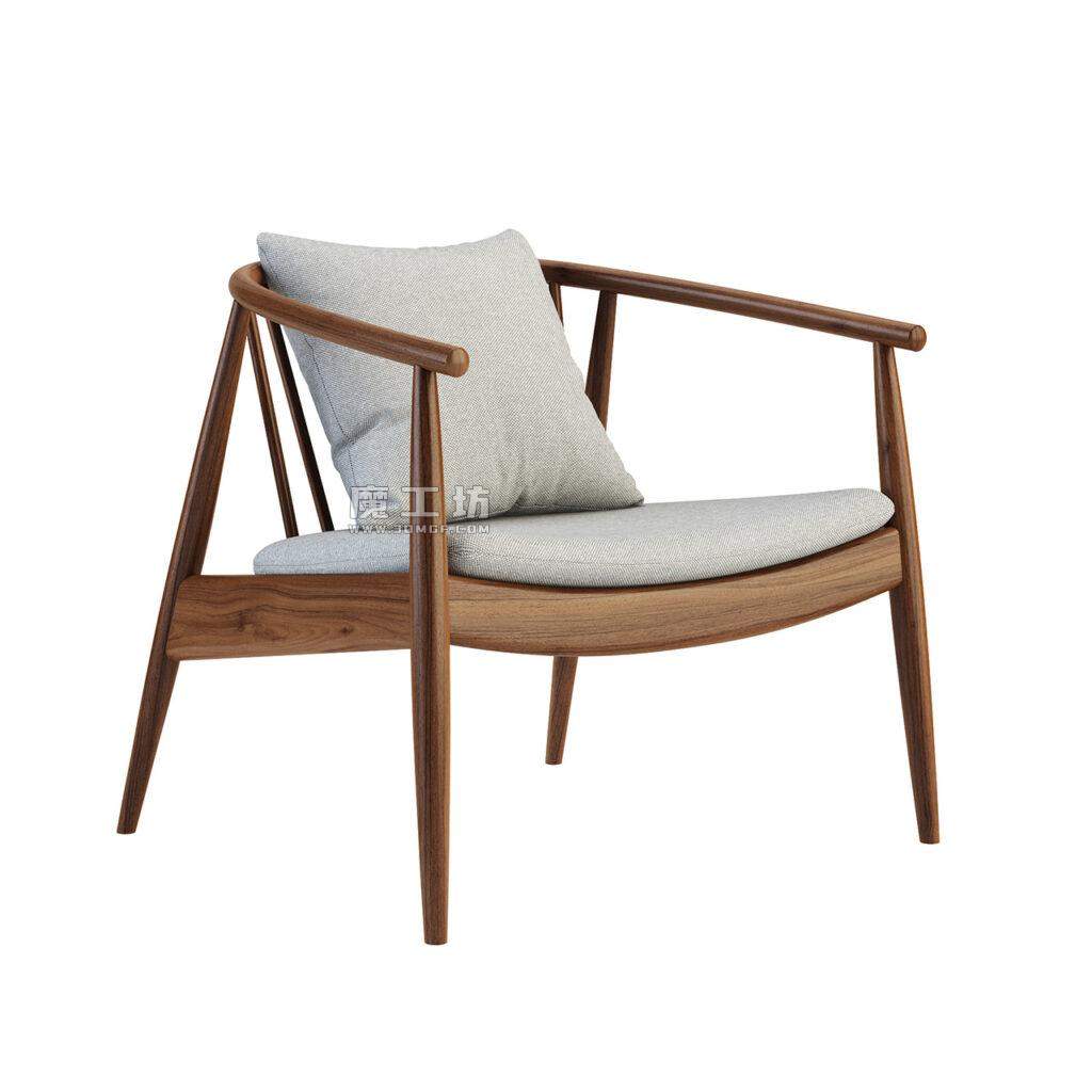 L.Ercolani Reprise 椅子 Upholstered with Pillow