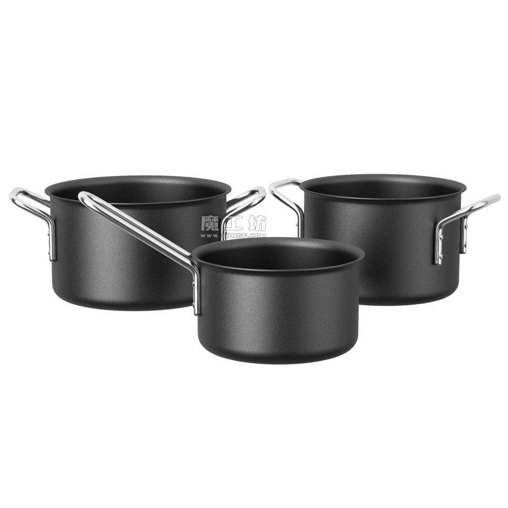 Eva Solo Black Line Trio Pot Set