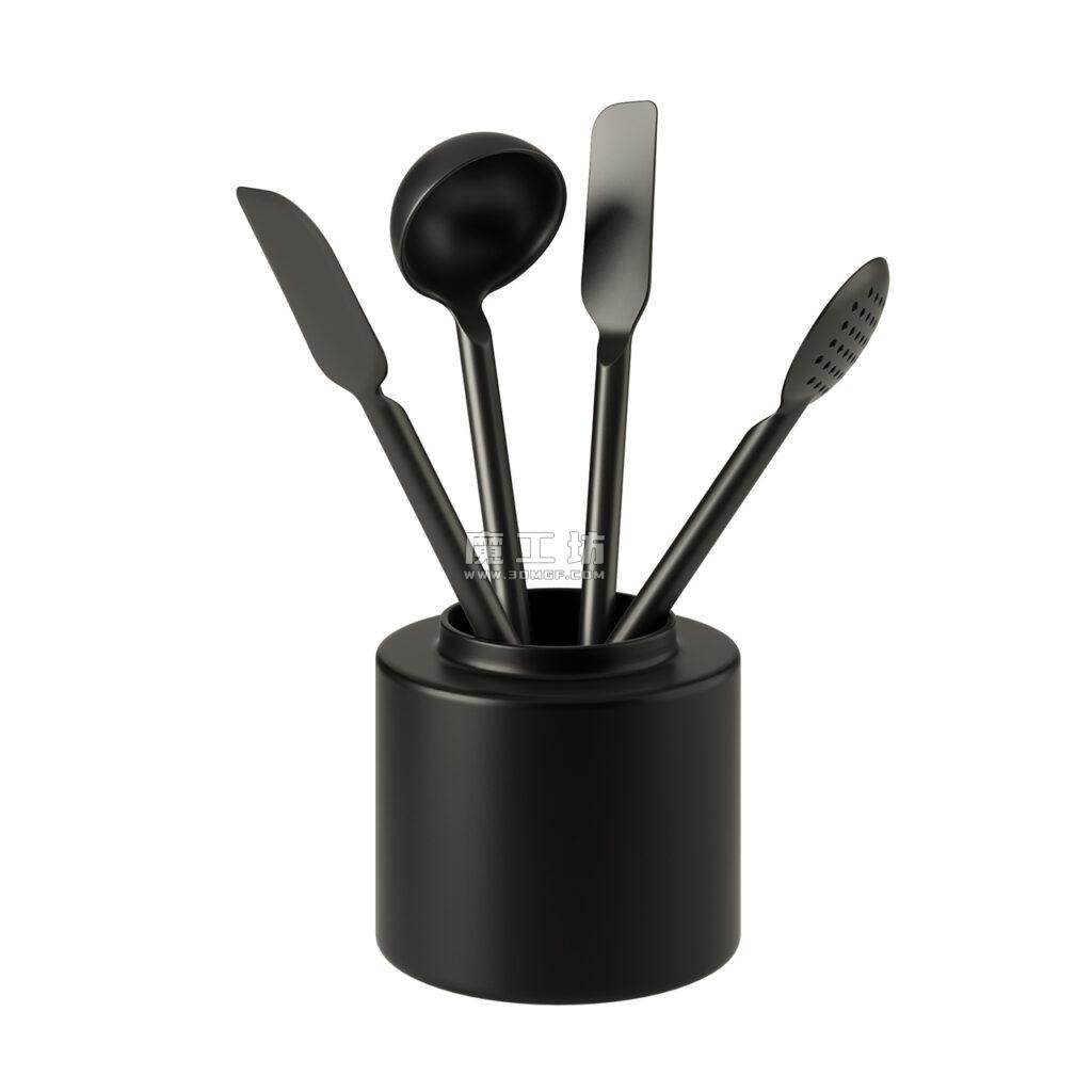 Crate & Barrel Black Silicone Utensils