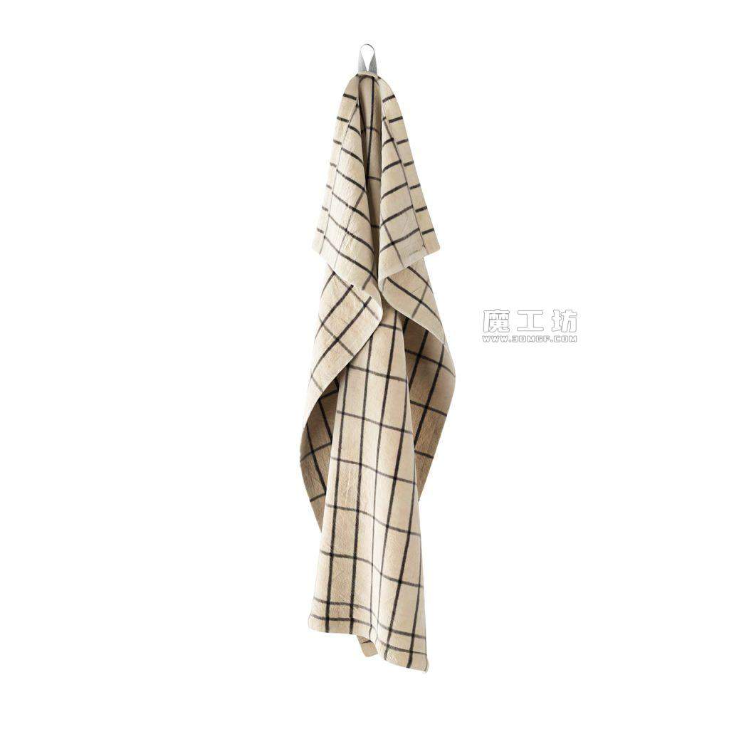 Ferm Living Hale Tea Sand Black Towel
