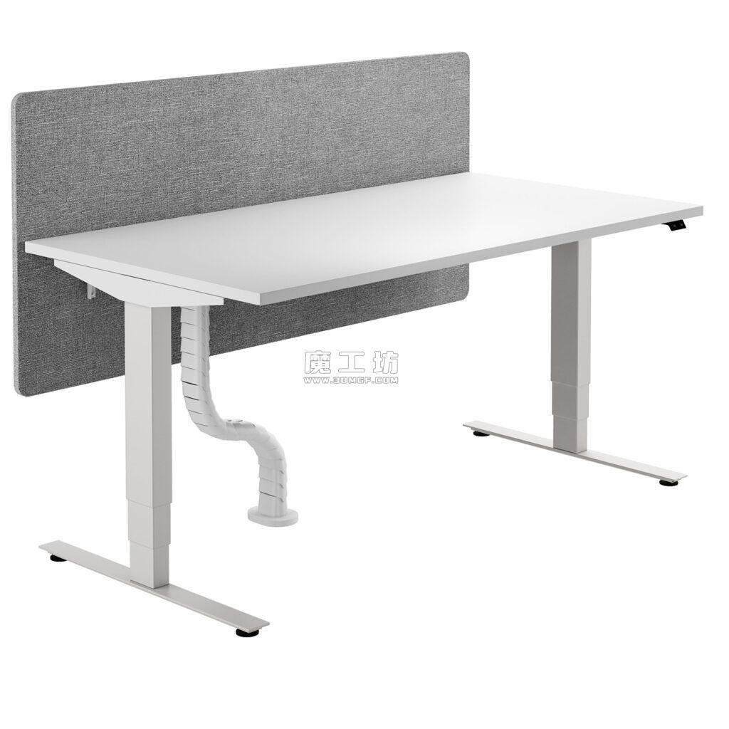 Herman Miller Nevi Sit-Stand Desk with Screen