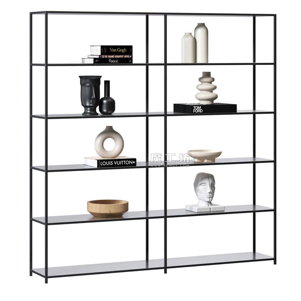 MDF Italia Minima Aluminium 书柜