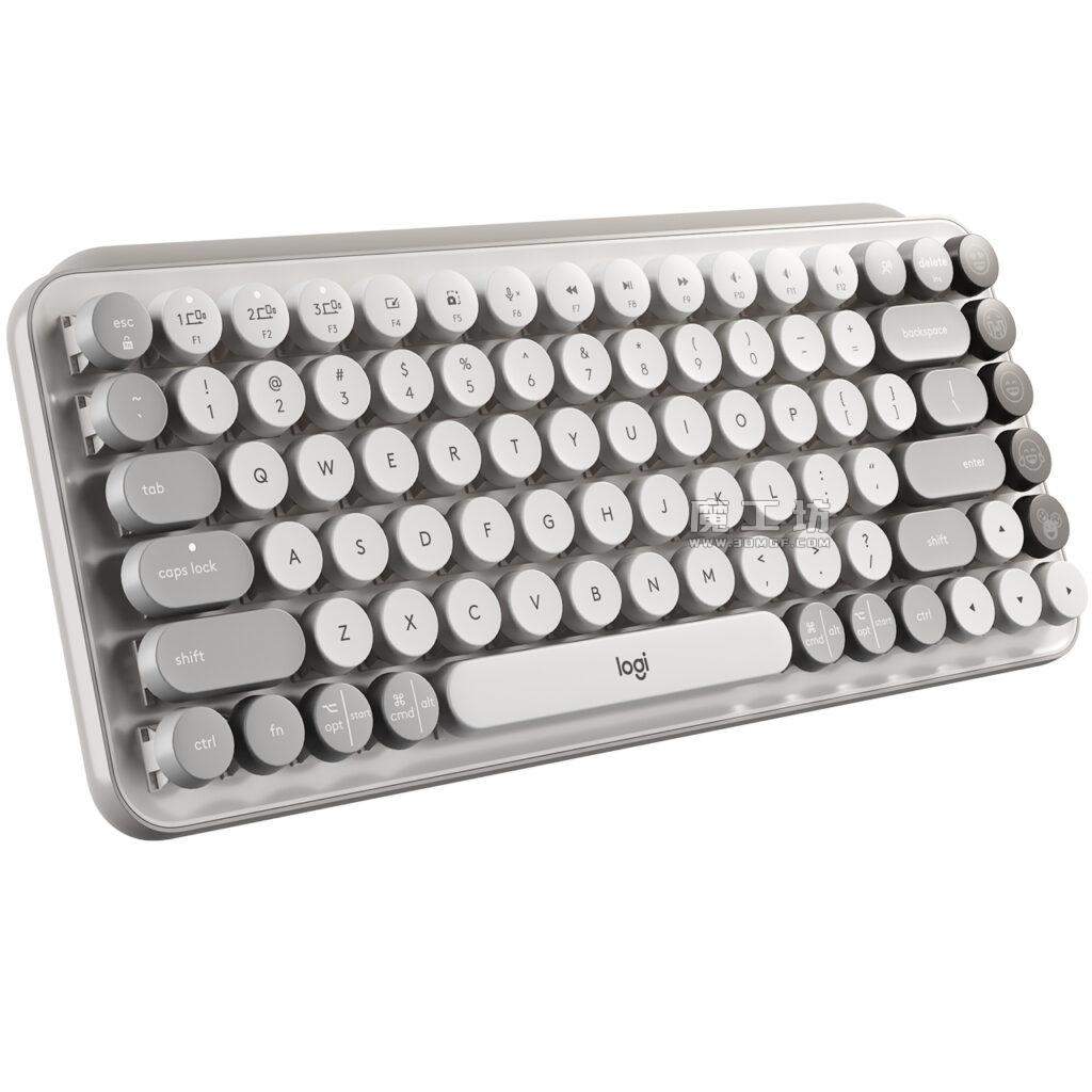 Logitech Pop Keys Wireless 键盘 薄雾色