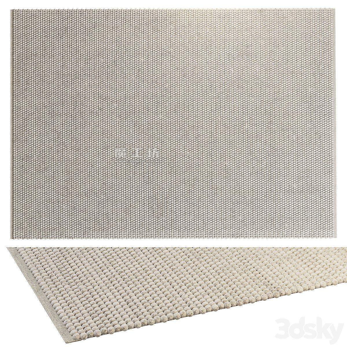 Wool Rug Beads Cream 3D模型