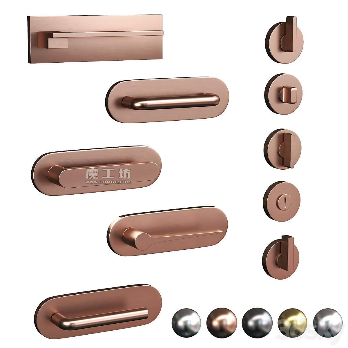 Olivari Door Handles Vol 1 3D模型