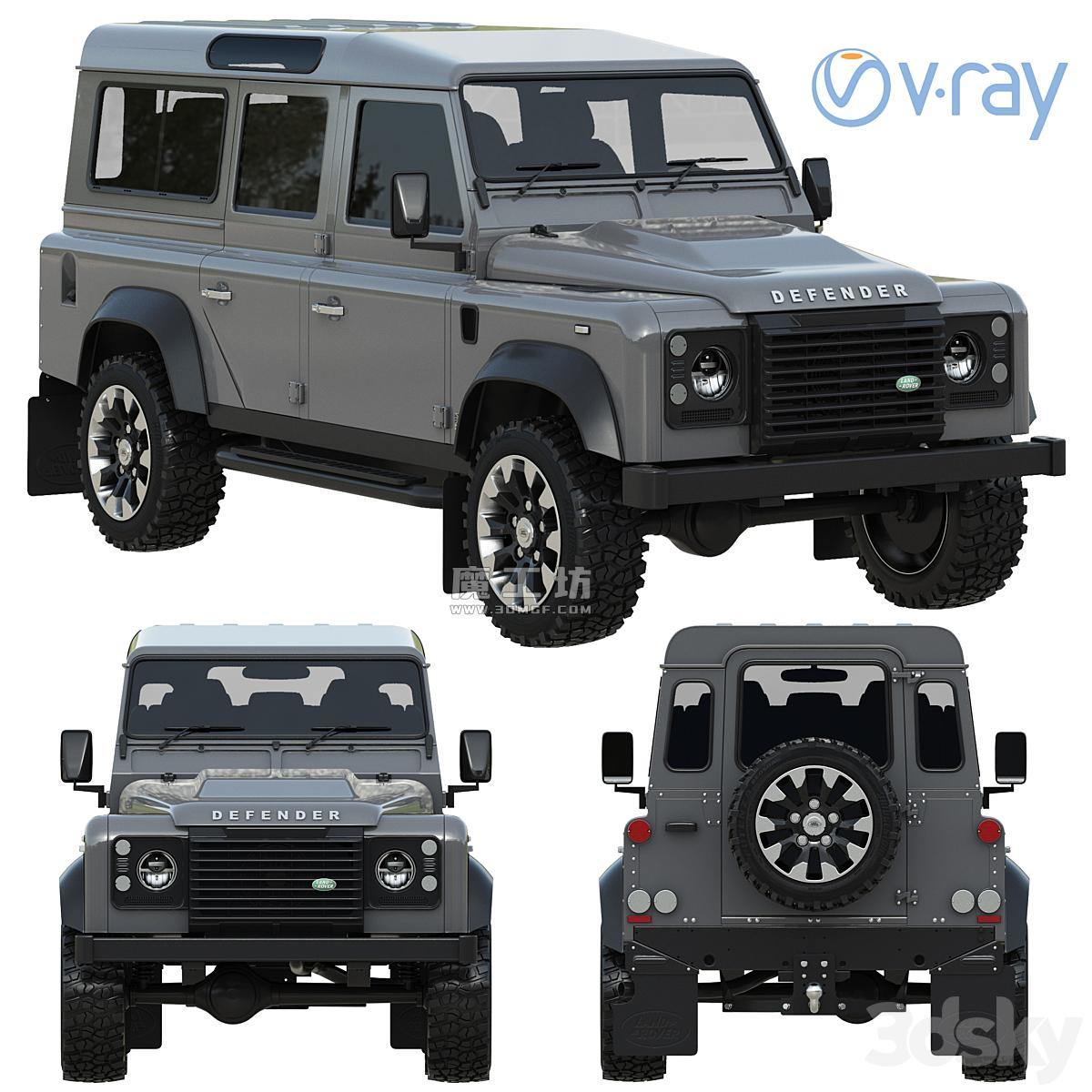 Land Rover Defender 3D模型