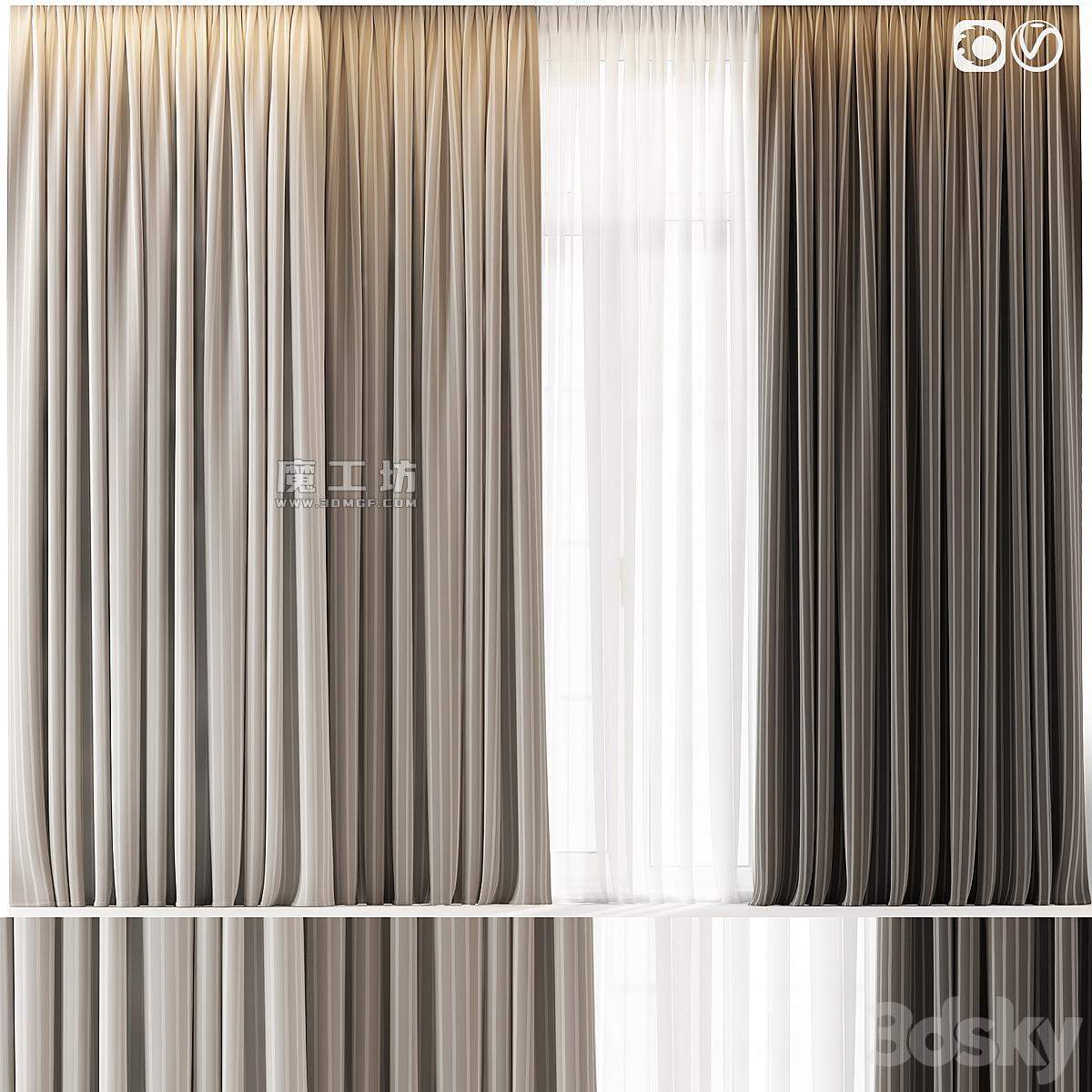 Curtains 52 Vray 3D模型