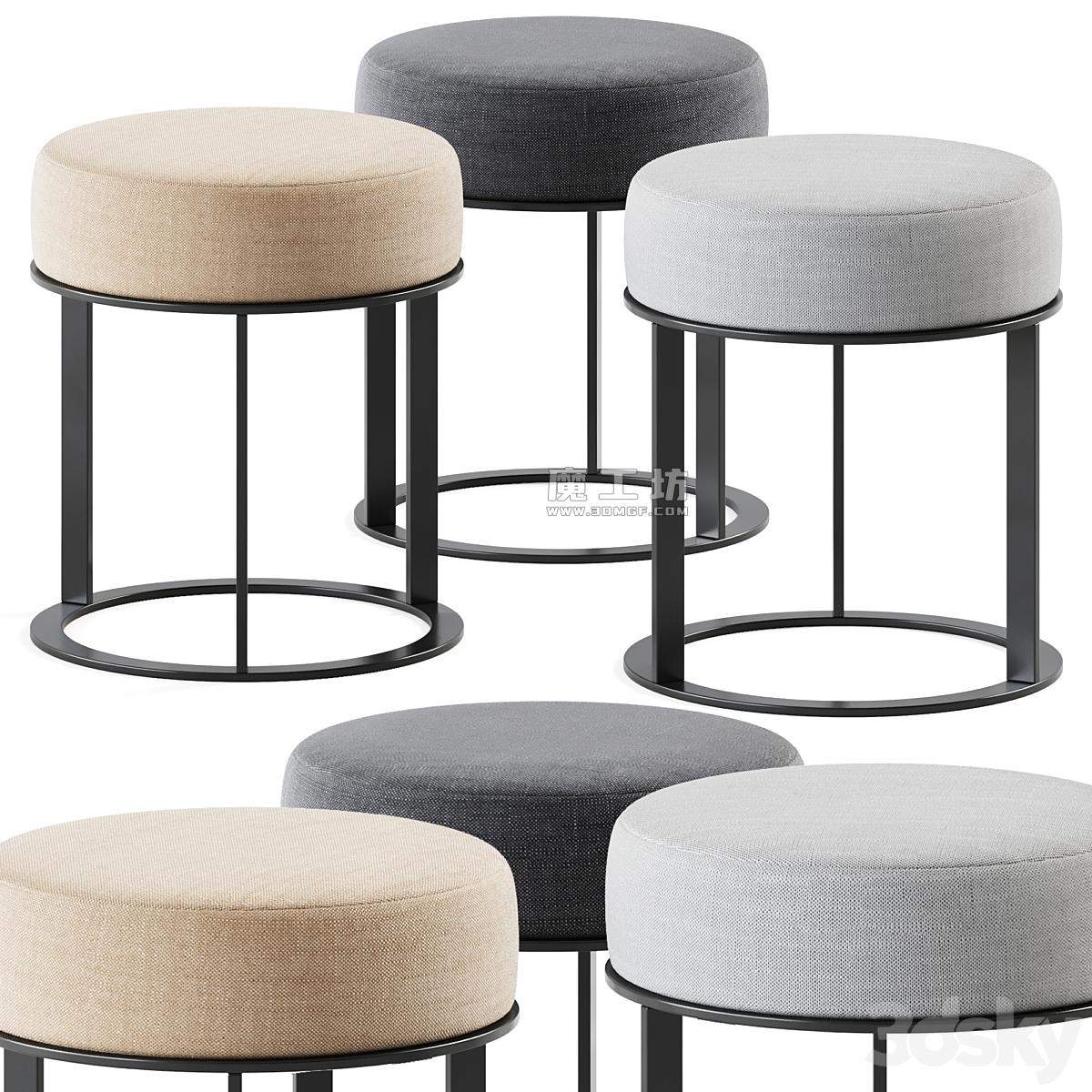 B&b Italia Frank Ottoman 3D模型