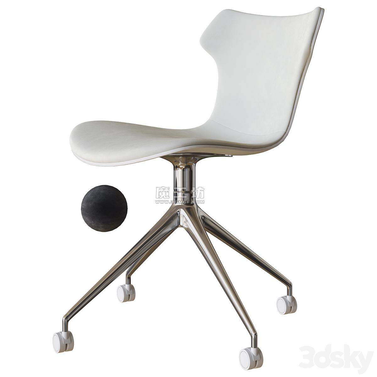 Papilio Shell Office Chair B&b Italia 3D模型