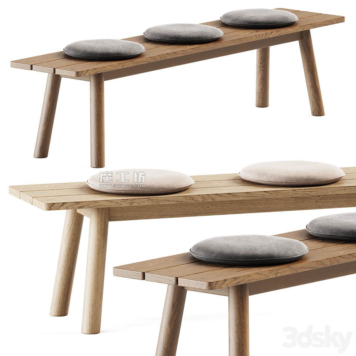 Bull Bench By B&b Italia 3D模型