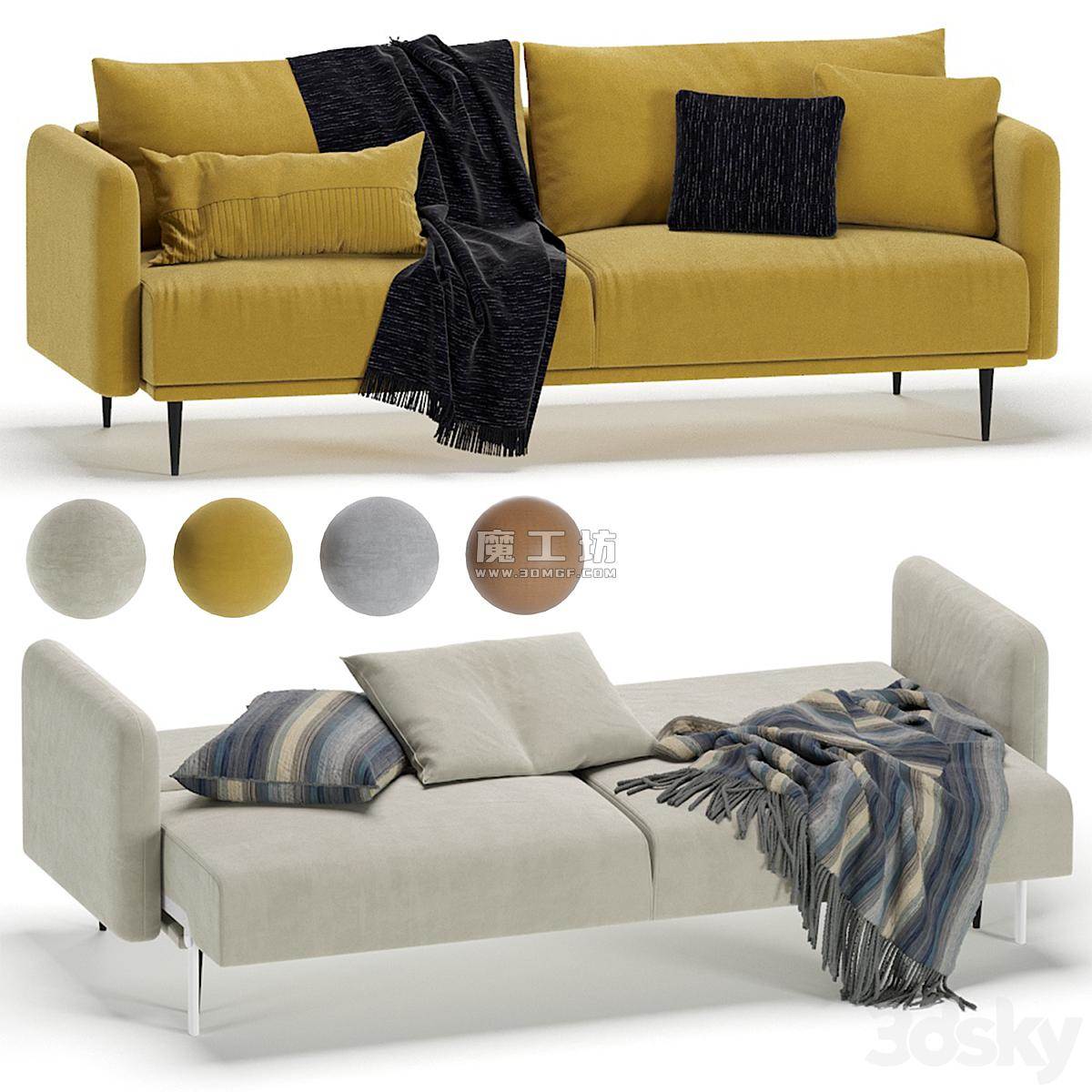 Sofa Sayle Barhat Emerald 2013 Corona 3D模型