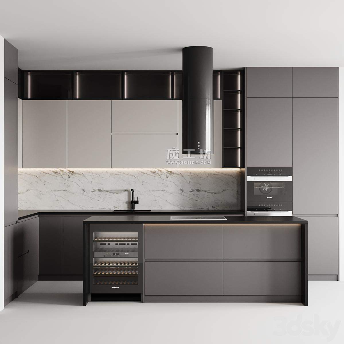 kitchen modern 005(vray) 3D模型