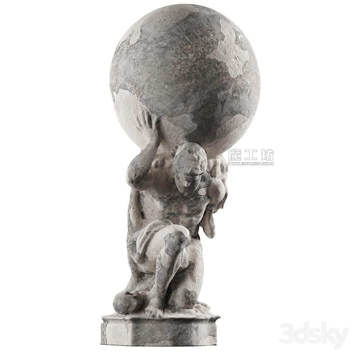 Hercules Holding Globe 3D模型