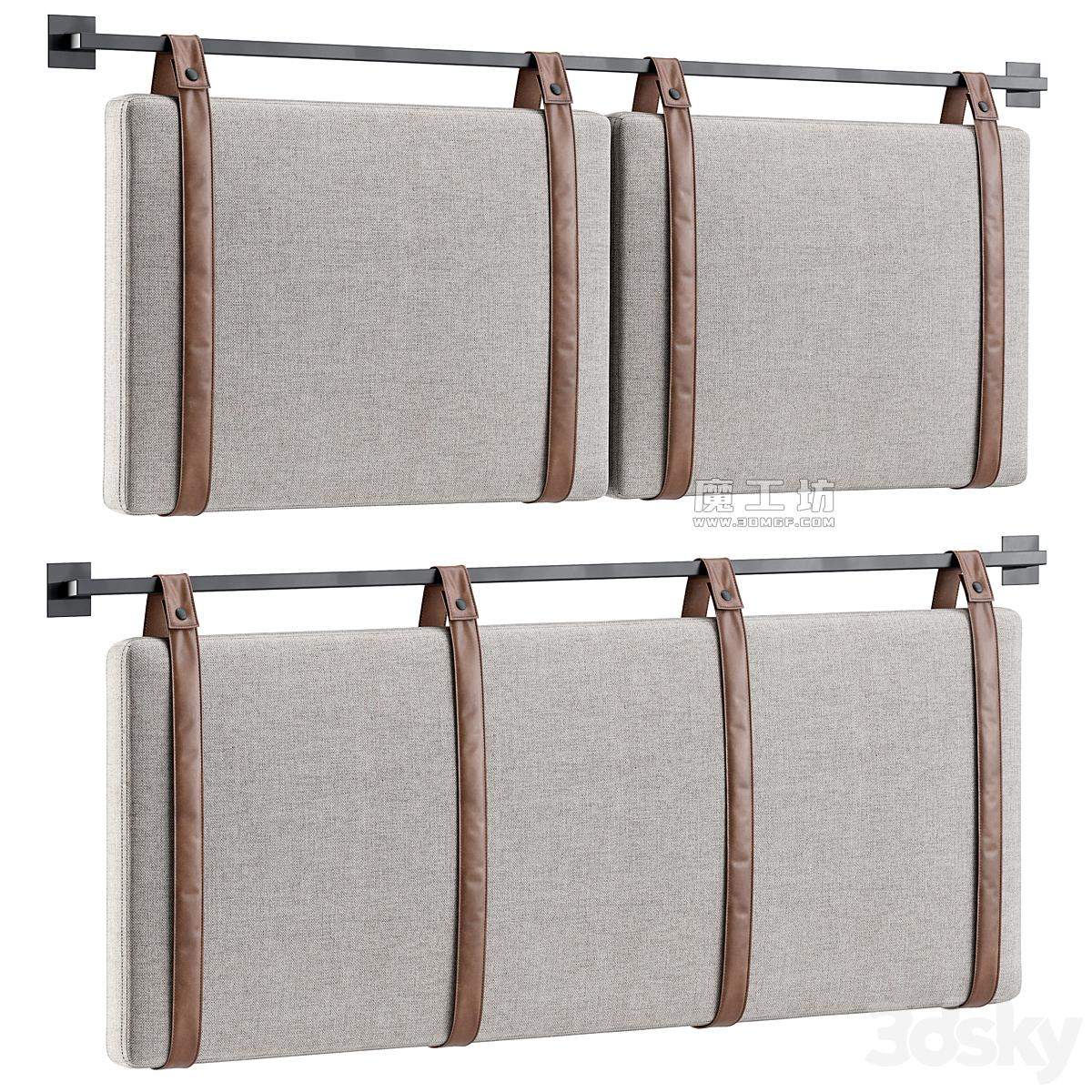 Hanging Pillow Headboard Set2 2011 3D模型