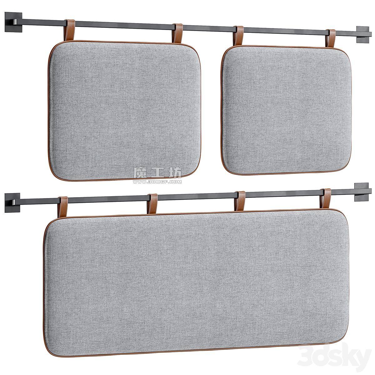 Hanging Pillow Headboard Set4 2011 3D模型