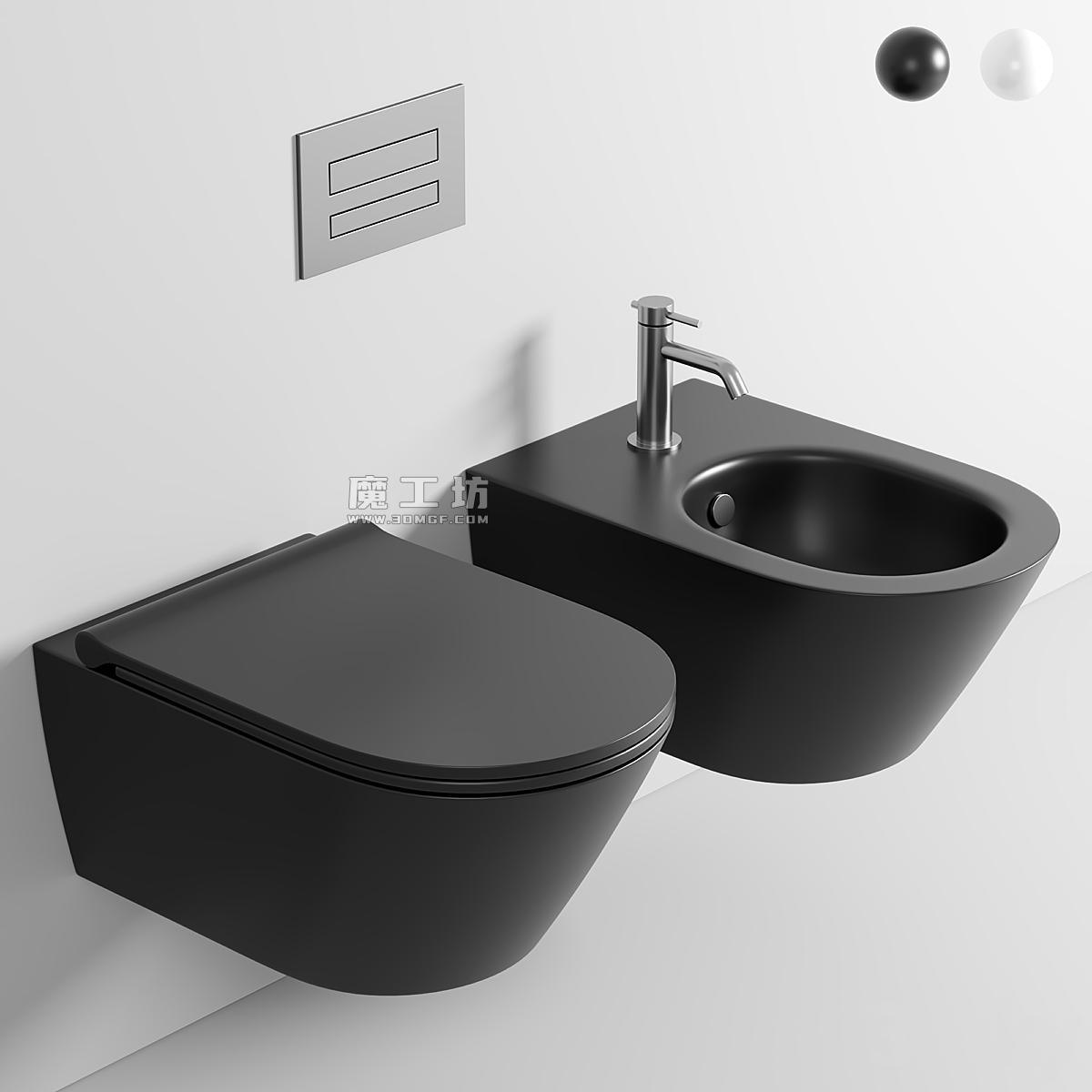 Moon Wall Hung Wc 3D模型