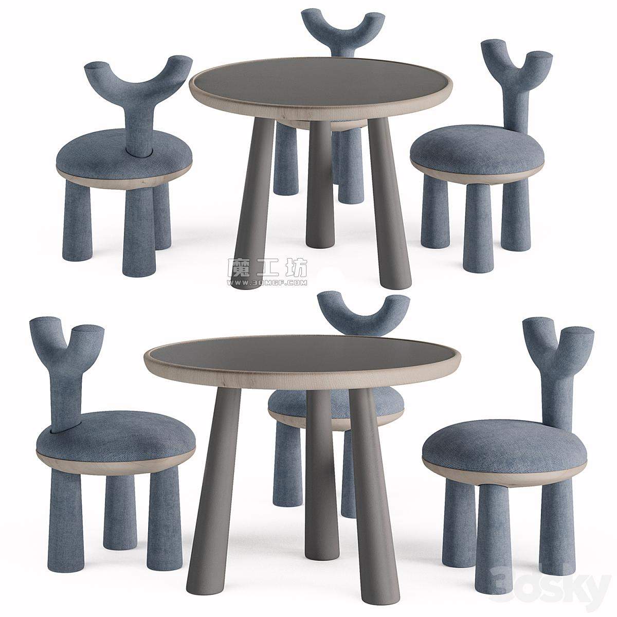 Child Chair Table 2017 3D模型